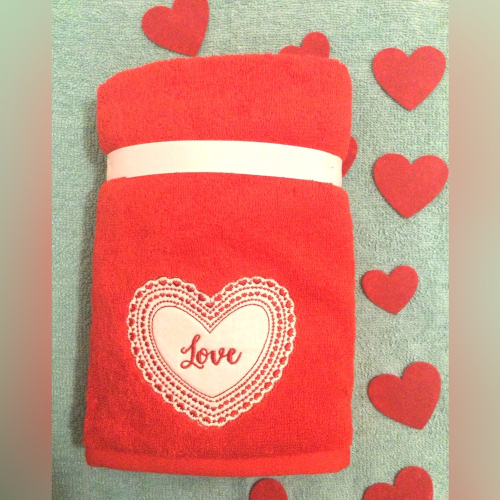 Red Valentine Hand Towel Bundle - Picture 3 of 5